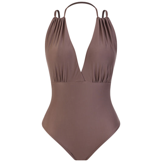 Hibiscus Brown Bodysuit