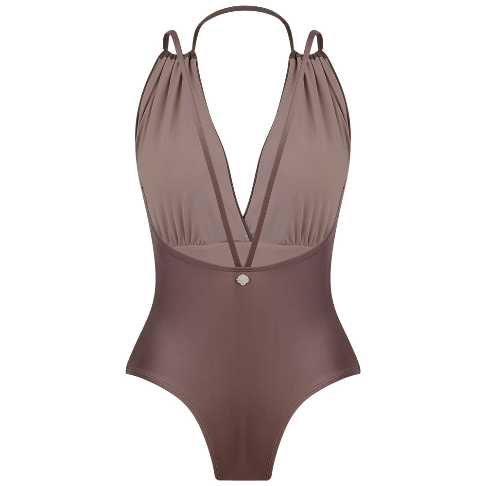 Hibiscus Brown Bodysuit