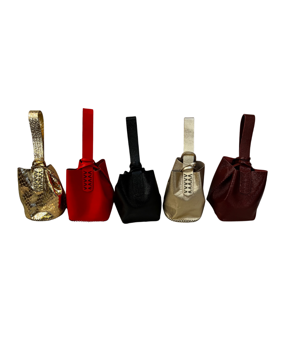 NAVIGLI BAG - GLOSSY BLACK LEATHER